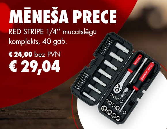 RED STRIPE 1/4'' mucatslēgu komplekts, 40 gab.