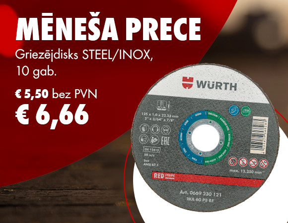 Griezējdisks STEEL/INOX, 10 gab.