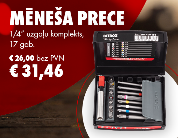 ¼ uzgaļu komplekts, 17 gab